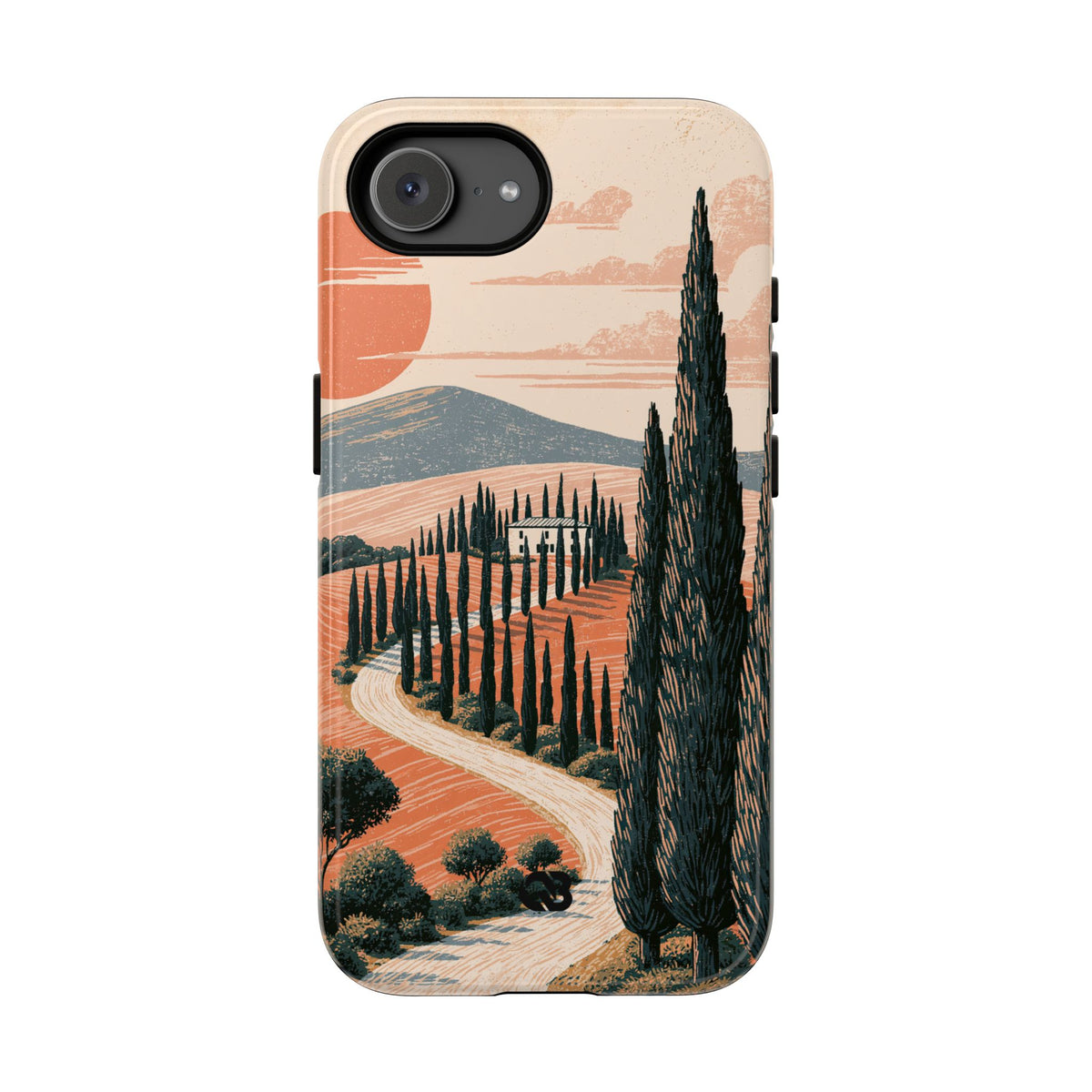 Tuscan Cypress Horizon · Tough Phone Case for iPhone · Orange