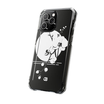 Black Impact MagSafe Phone Case for iPhone - Lunar Orchid Grid