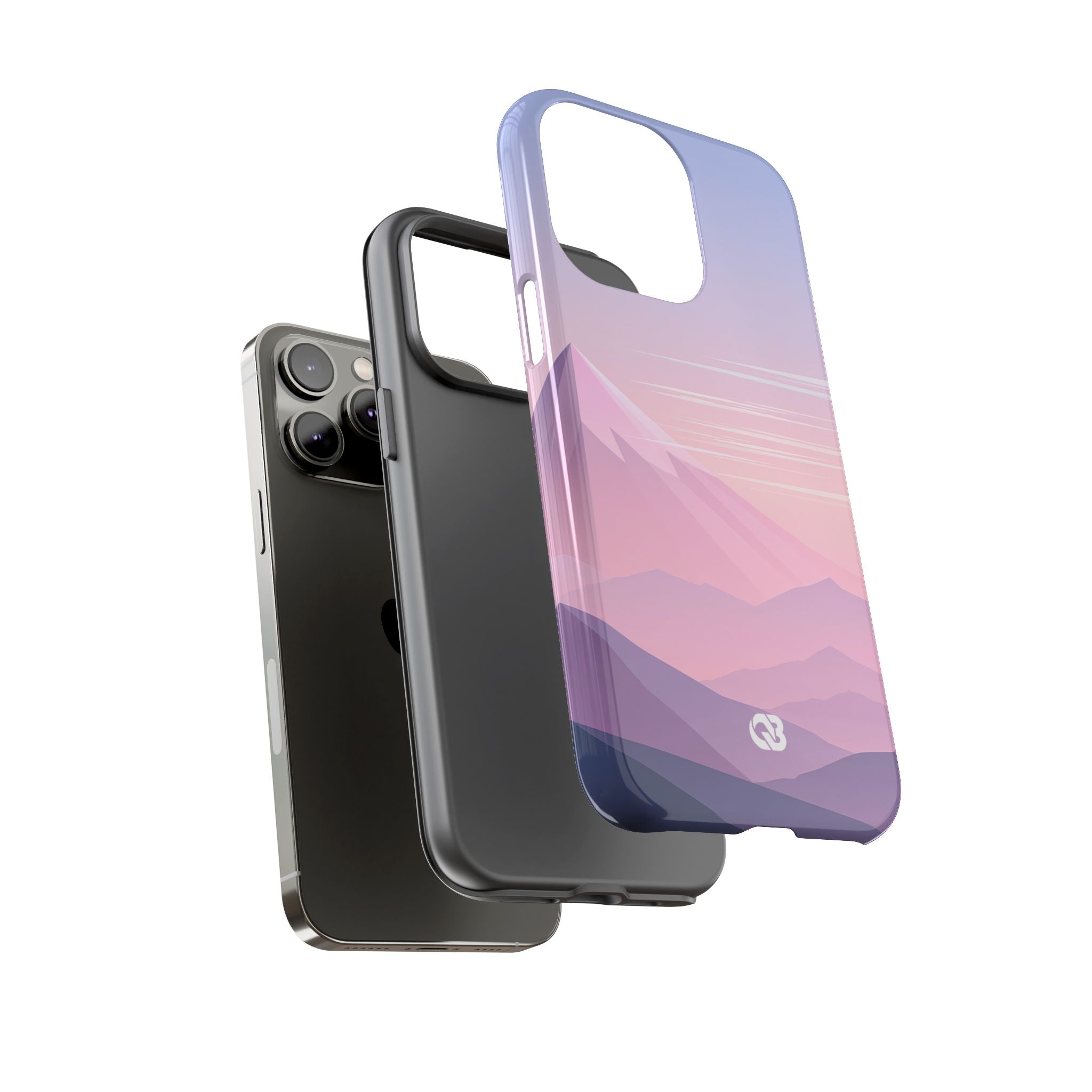 Purple Tough Phone Case for iPhone - Lavender Alpine Dawn