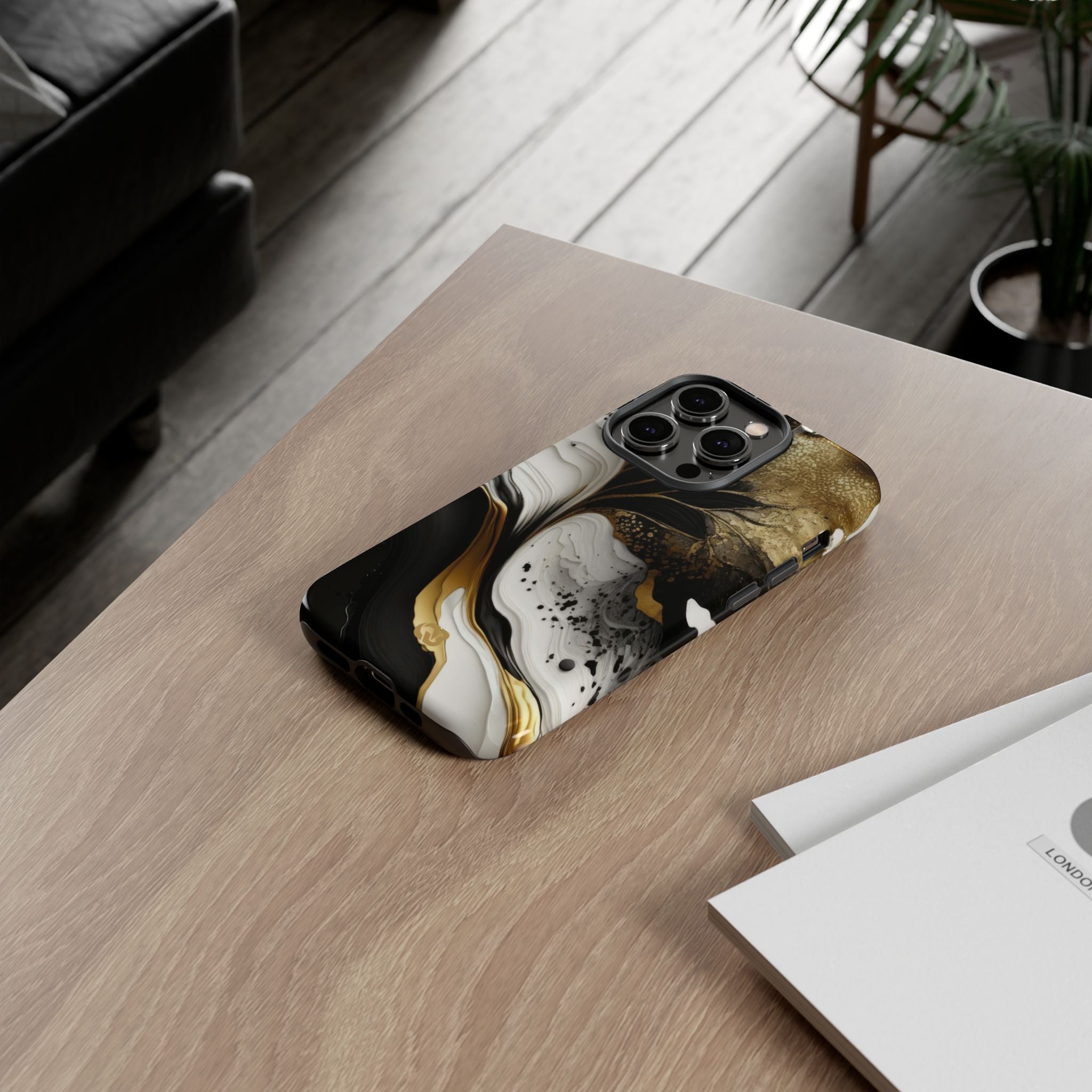 Molten Onyx Gold · Tough Etui na telefon dla iPhone