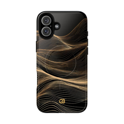 Black Tough 2.0 Magsafe Phone Case for iPhone - Copper Topo Ridge
