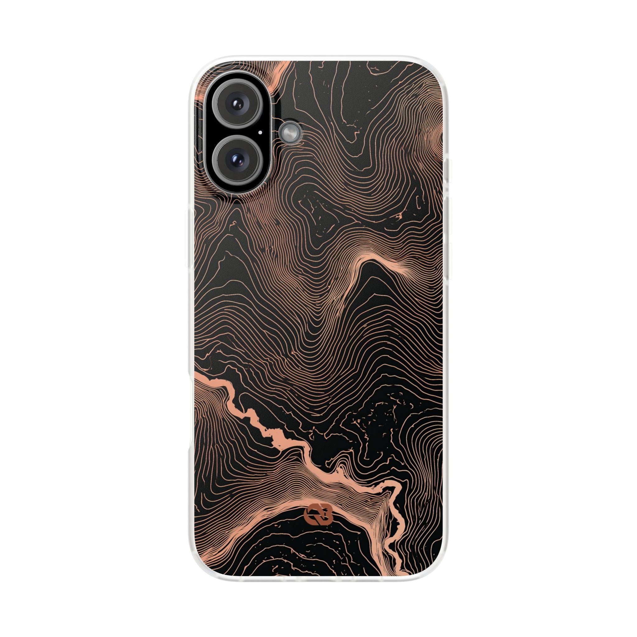 Orange Lite Phone Case for iPhone - Salmon Ridge Topo