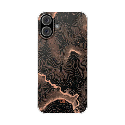 Orange Lite Phone Case for iPhone - Salmon Ridge Topo