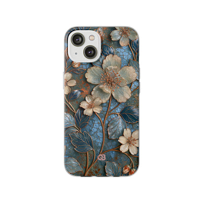 Gilded Blossom Reverie · Lite Phone Case for iPhone ·  Teal
