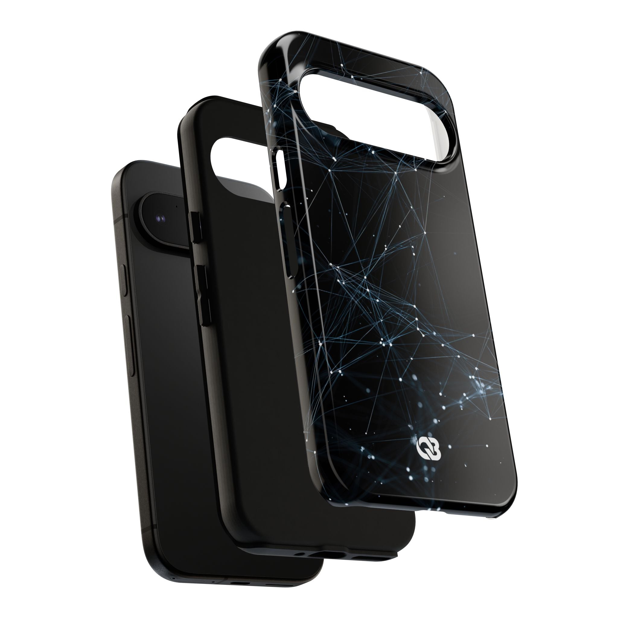 Black Tough Phone Case for Google Pixel - Arctic Neural Mesh