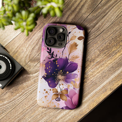 Gilded Violet Bloom · Tough Phone Case for iPhone