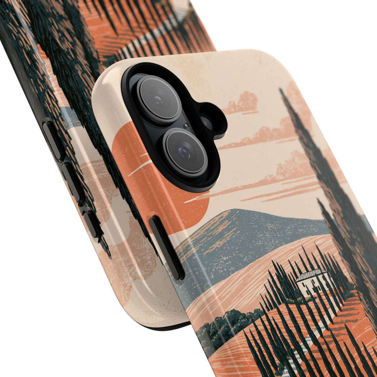 Tuscan Cypress Horizon · Tough Phone Case for iPhone · Orange