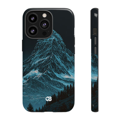 Glacial Alpine Peak · Tough Phone Case for iPhone · Blue