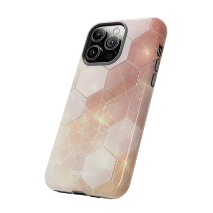 Honeycomb Glow iPhone 14 Pro Max Case - Tough