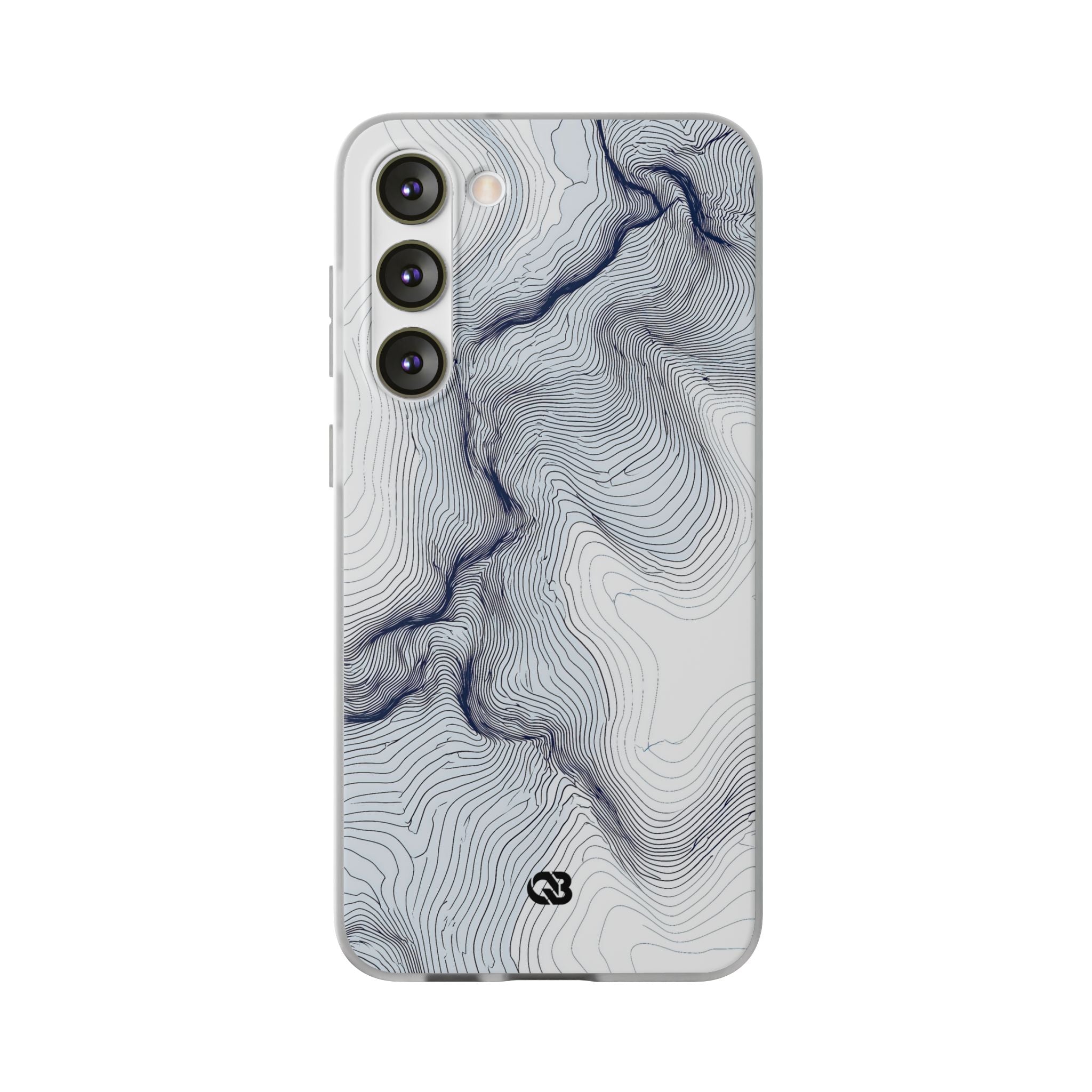 White Lite Phone Case for Samsung - Nordic Ridge Topo