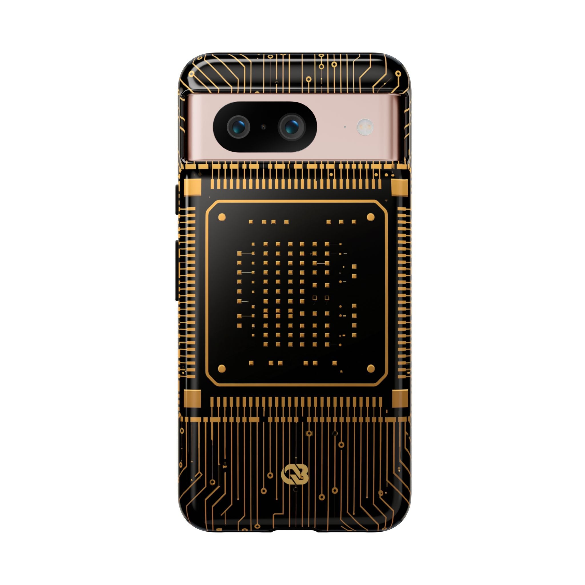 Gold Tough Phone Case for Google Pixel - Cyber Gold Processor
