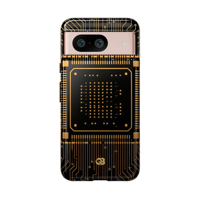 Gold Tough Phone Case for Google Pixel - Cyber Gold Processor
