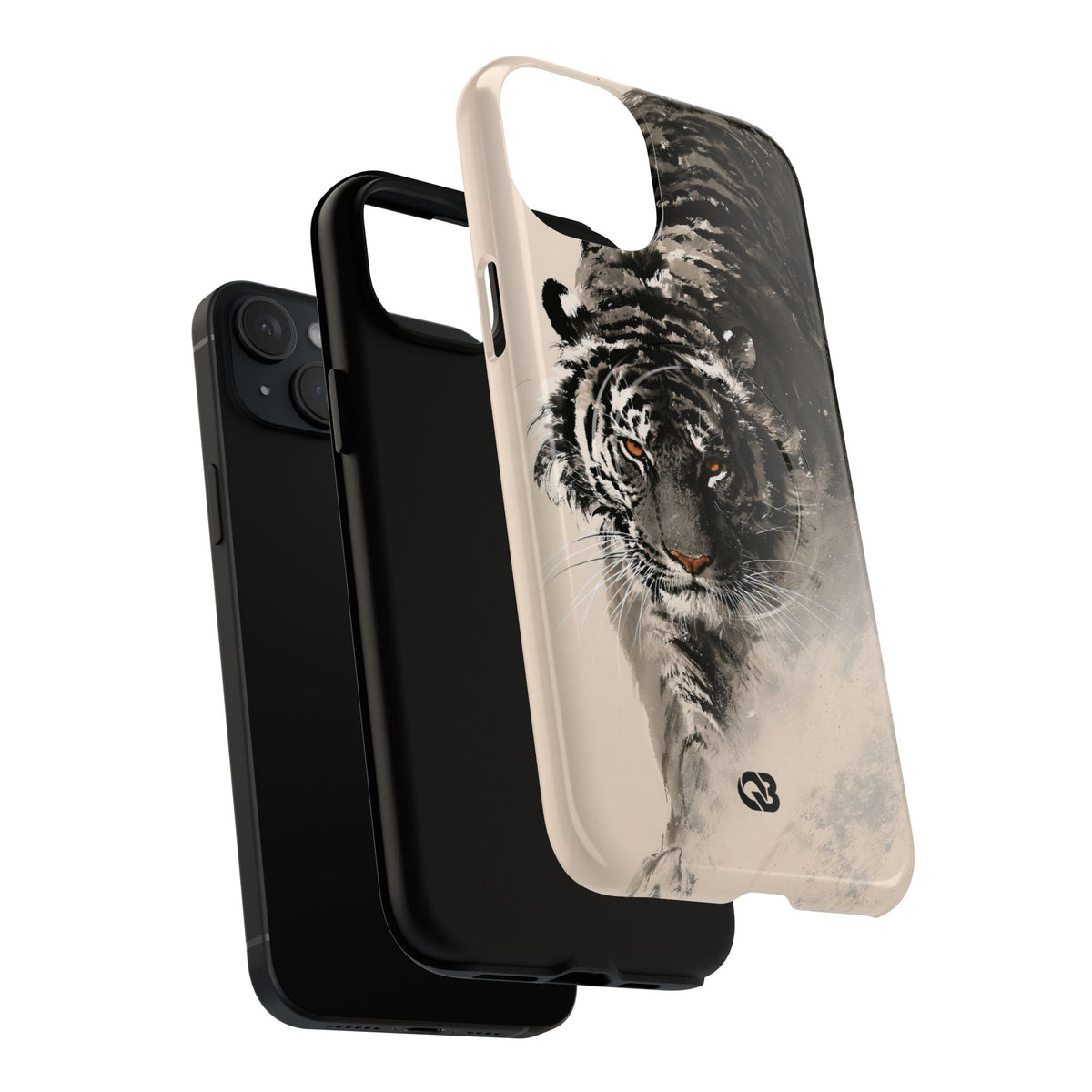 Ink Wash Tiger · Tough 2.0 Magnetic Phone Case for iPhone · Beige