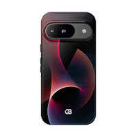 Black Tough Phone Case for Google Pixel - Cobalt Crimson Flux