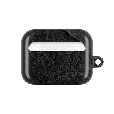 Obsidian Stucco Relief · Hard Case for AirPods & AirPods Pro · Black