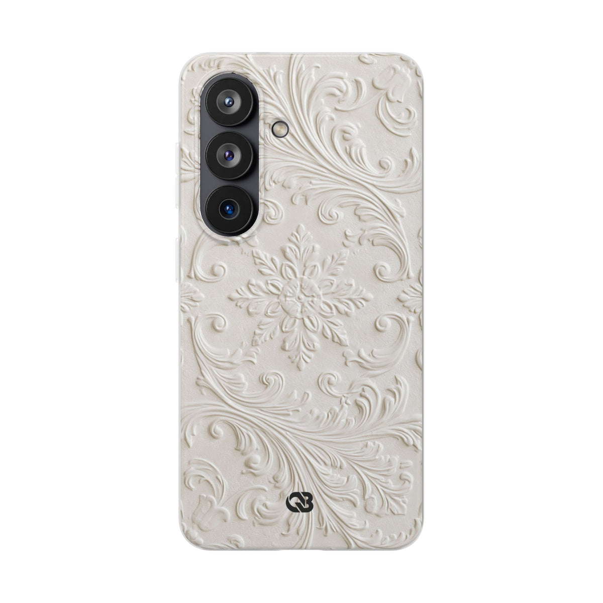 Ivory Baroque Relief · Lite Phone Case for Samsung · White