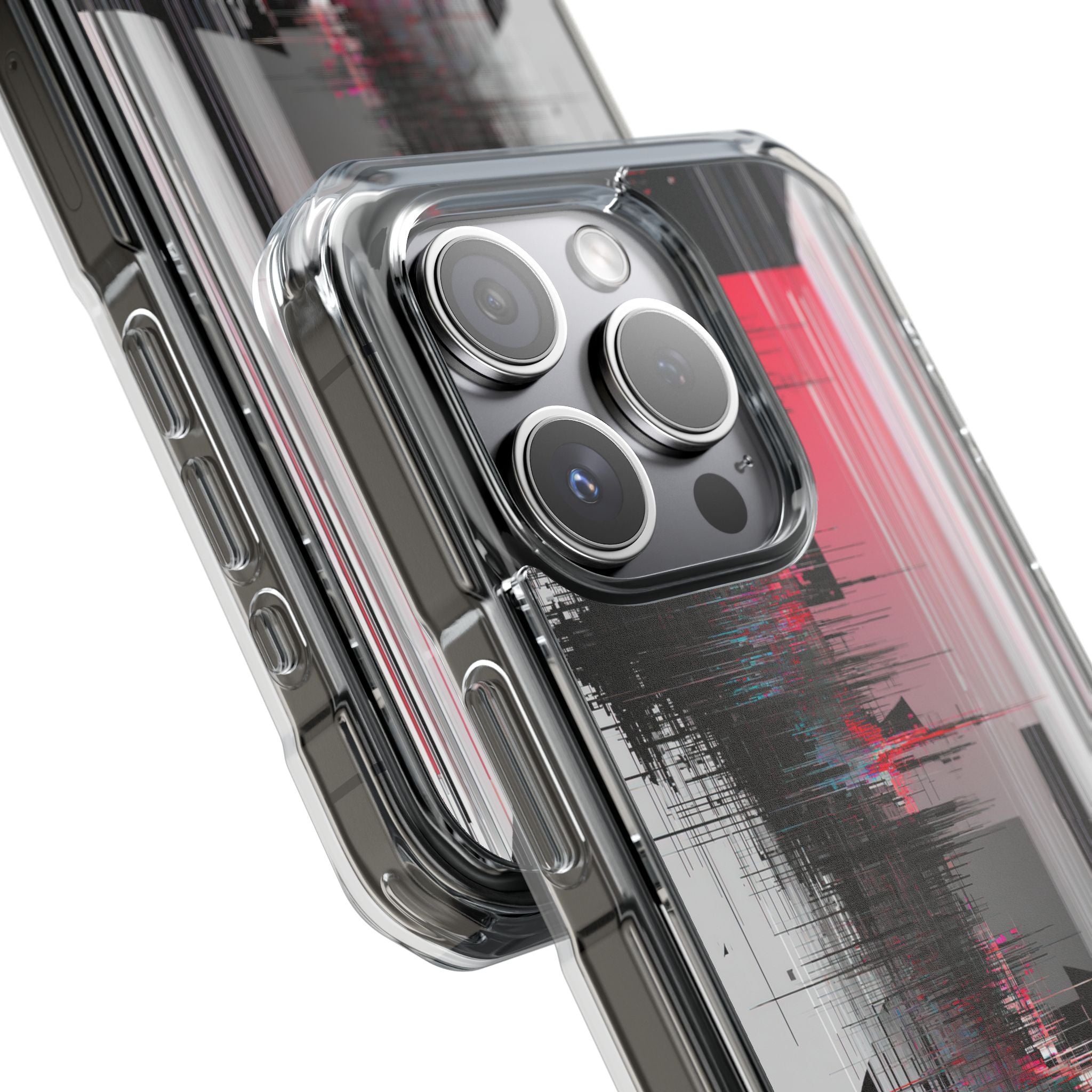 Black Impact MagSafe Phone Case for iPhone - Crimson Data Leak