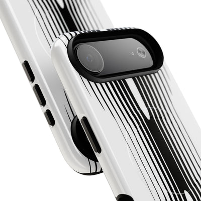 White Tough 2.0 Magsafe Phone Case for iPhone - Kinetic Mono Distortion