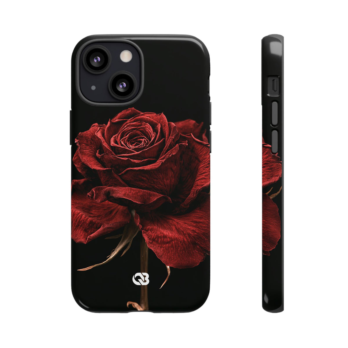Crimson Noir Rose · Tough Phone Case for iPhone · Black