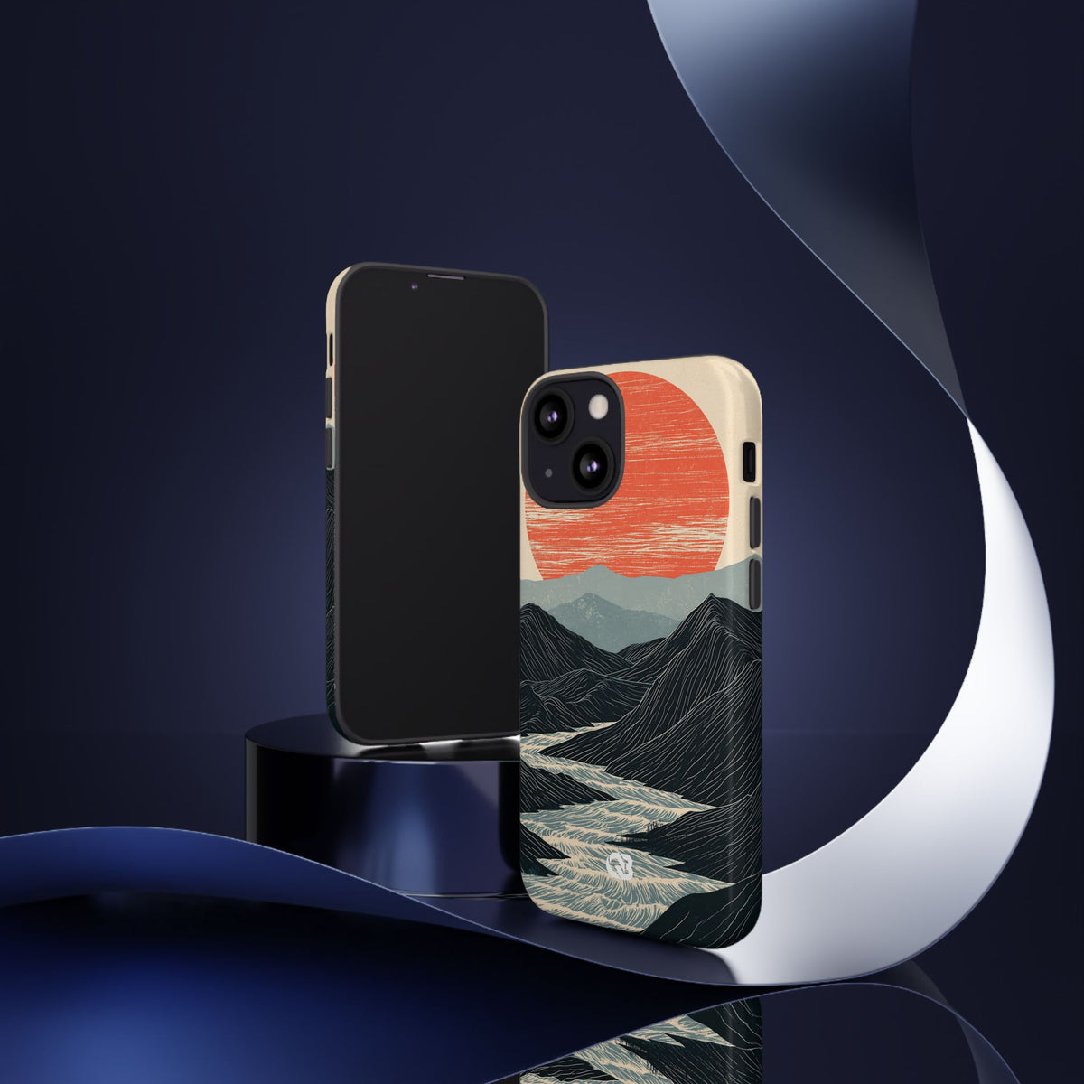 Crimson Ridge Horizon · Tough Phone Case for iPhone · Black