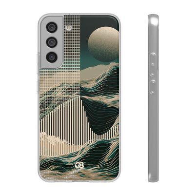 Green Lite Phone Case for Samsung - Lunar Moss Topography