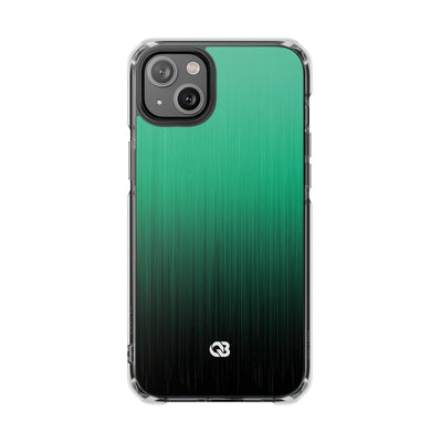 Emerald Cascade · Clear Impact Magnetic Phone Case for iPhone · Green