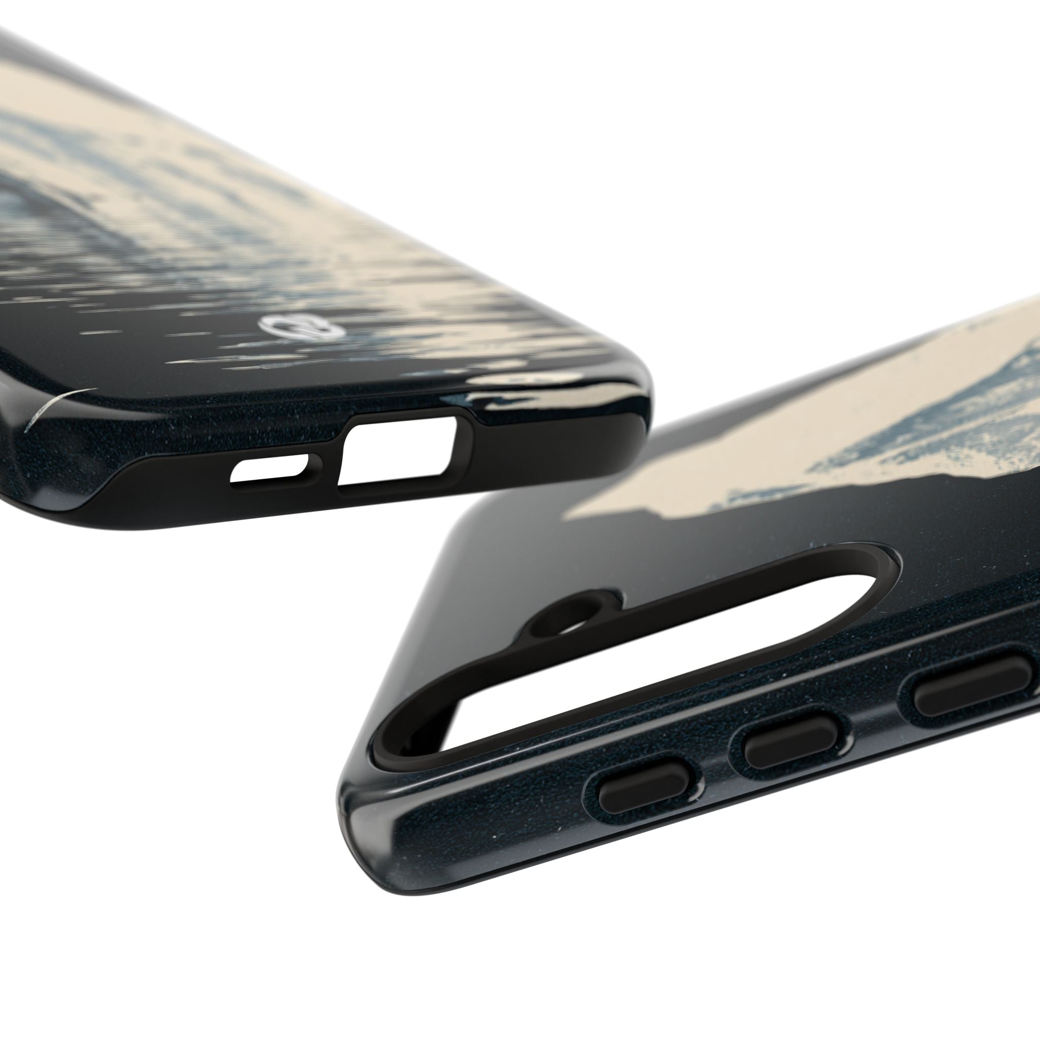 Blue Tough Phone Case for Samsung - Frozen Navy Monolith