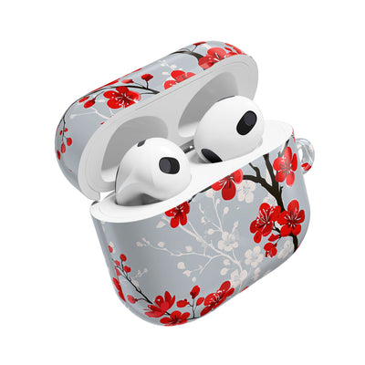 Scarlet Plum Blossom · Hard Case for AirPods & AirPods Pro · Red