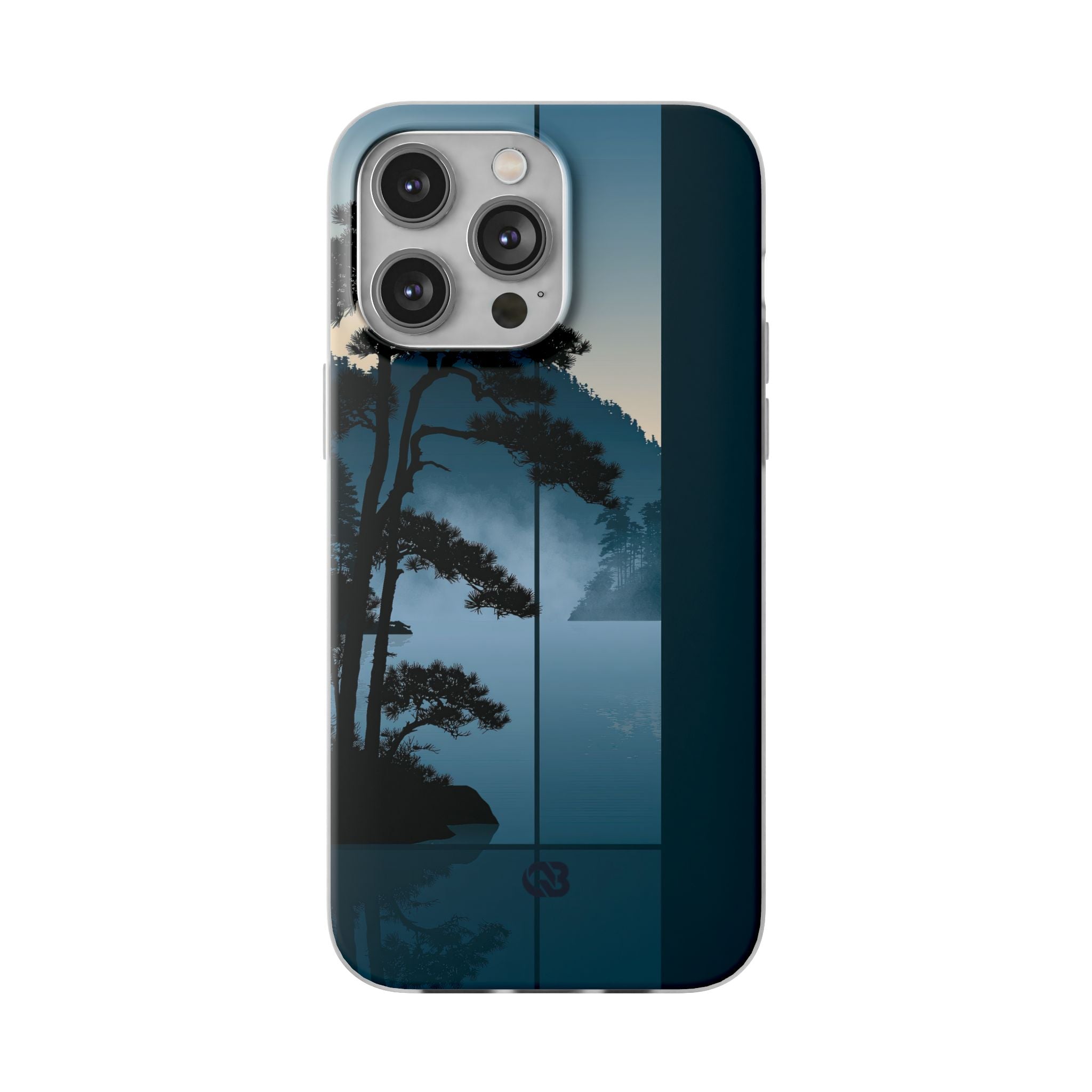 Blue Lite Phone Case for iPhone - Kyoto Mist Pine