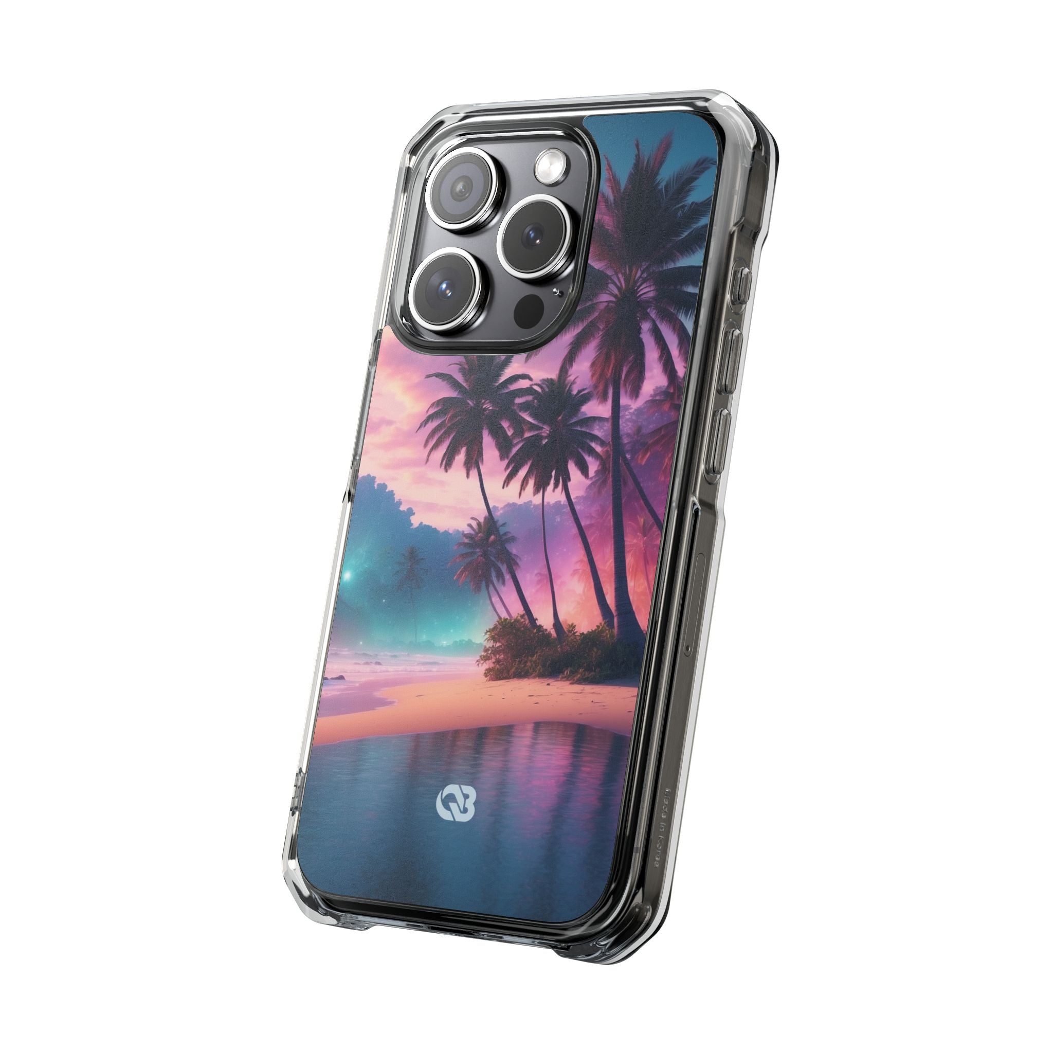 Neon Shore Palms · Impact etui na telefon dla iPhone · Magsafe