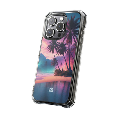 Neon Shore Palms · Impact etui na telefon dla iPhone · Magsafe
