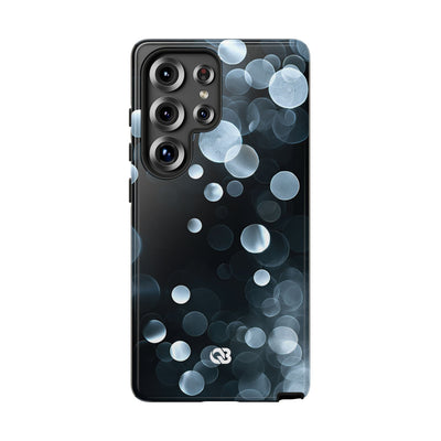Black Tough Phone Case for Samsung - Silver Orbit Glow