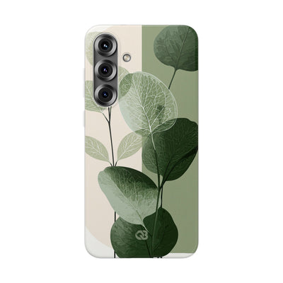 Green Lite Phone Case for Samsung - Sage Leaf Skeletals