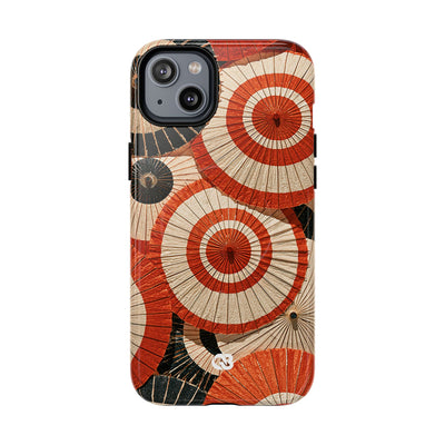 Vermilion Wagasa Motif · Tough 2.0 Magnetic Phone Case for iPhone · Red