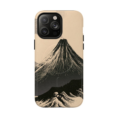 Beige Tough 2.0 Magsafe Phone Case for iPhone - Obsidian Ink Summit