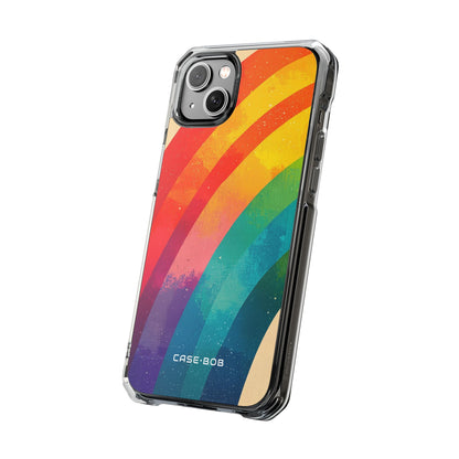 Texturierter Regenbogenbogen iPhone 14 Plus Case - Impact