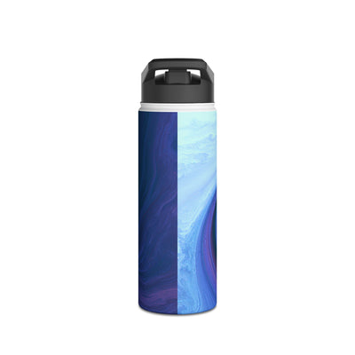 Azure Fluid Swirl · Insulated Water Bottle · Blue