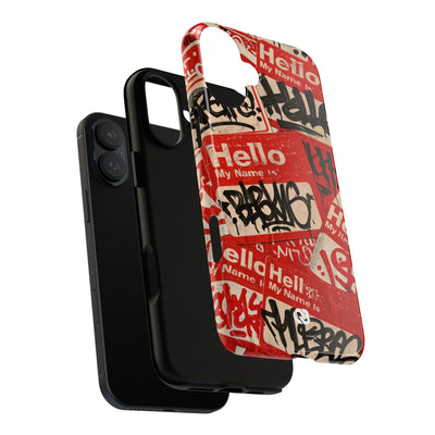 Slap Tag Collage · Tough Phone Case for iPhone · Red