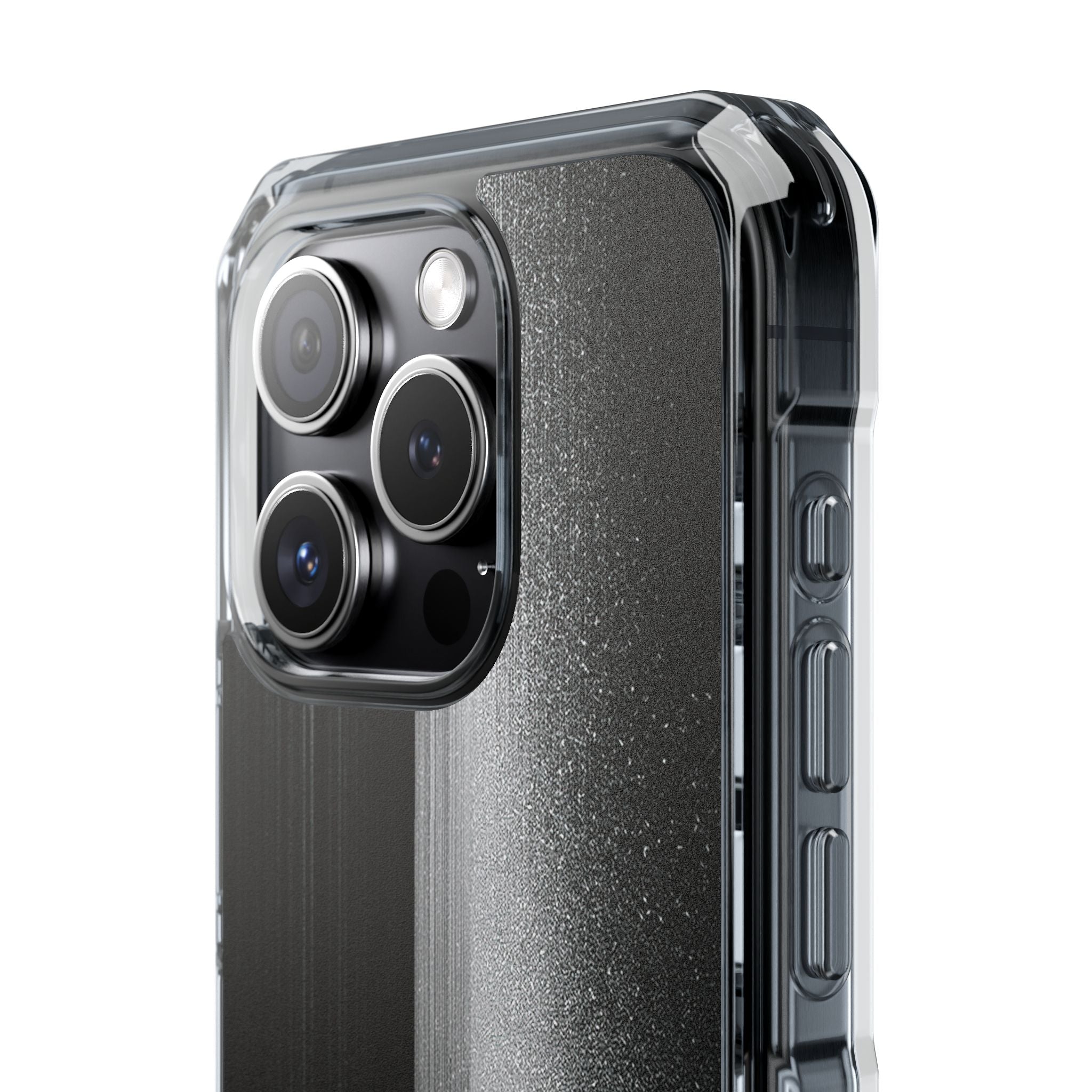 Black Impact MagSafe Phone Case for iPhone - Brutalist Pixel Monolith