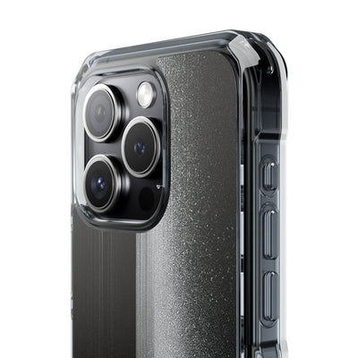 Black Impact MagSafe Phone Case for iPhone - Brutalist Pixel Monolith
