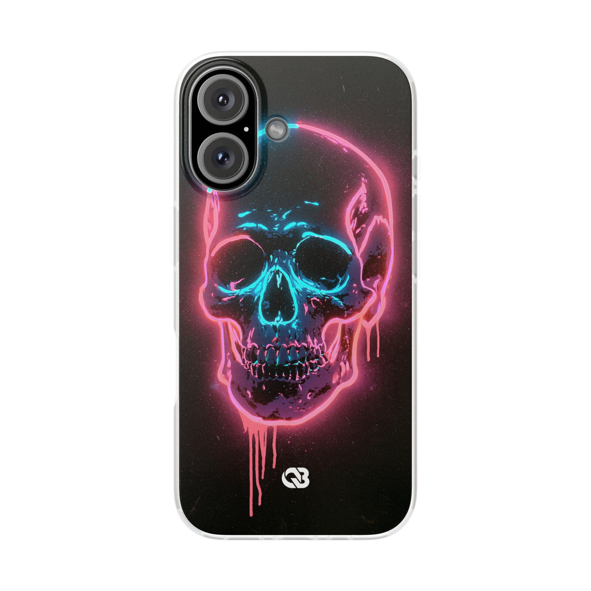 Neon Drip Skull · Lite Phone Case for iPhone ·  Black