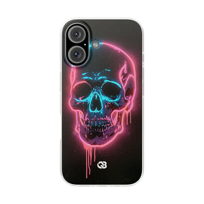 Neon Drip Skull · Lite Phone Case for iPhone ·  Black