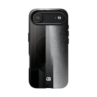 Black Tough 2.0 Magsafe Phone Case for iPhone - Brutalist Pixel Monolith