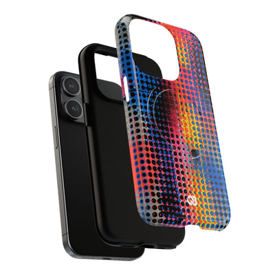 Chromatic Halftone Grid · Tough 2.0 Magnetic Phone Case for iPhone · Blue