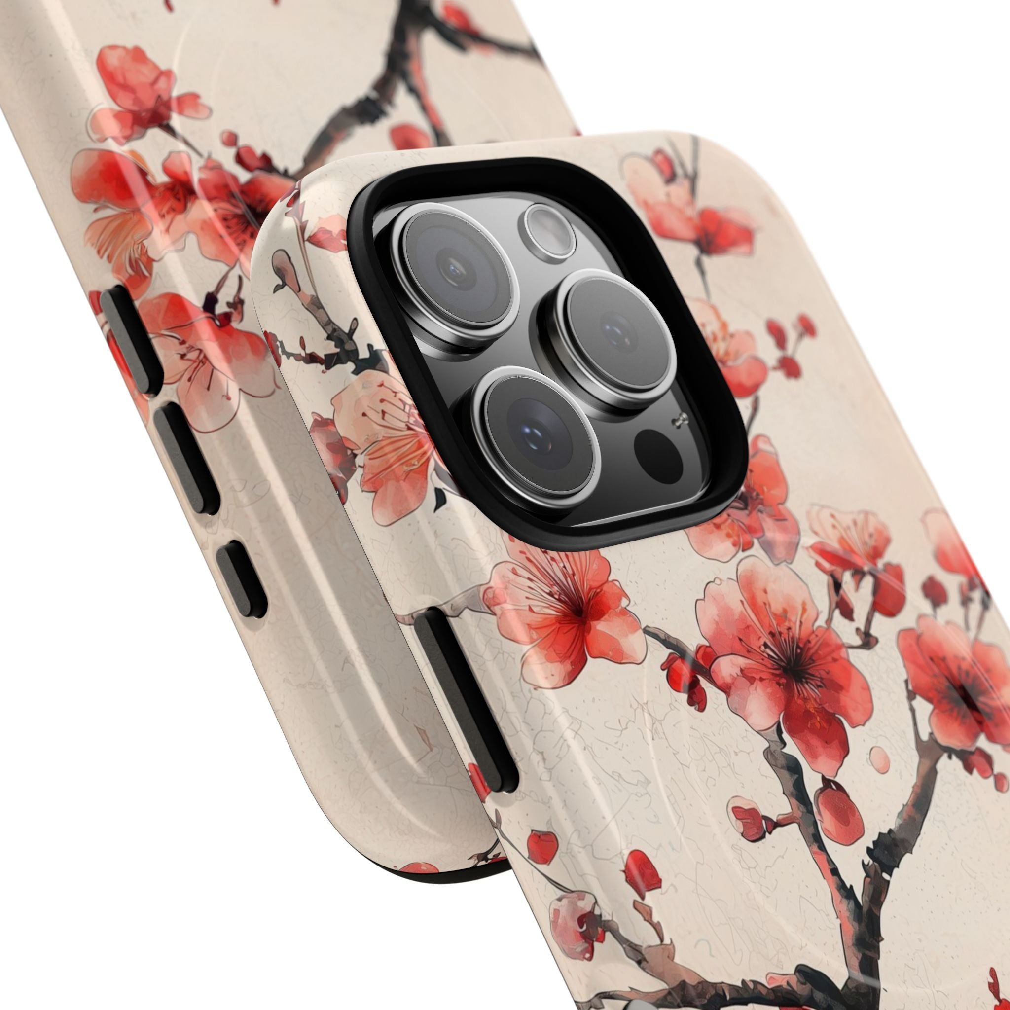 Crimson Silk Flora · Tough+ Custodia per iPhone · Magsafe