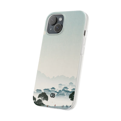 Blue Lite Phone Case for iPhone - Mist Valley Pagoda
