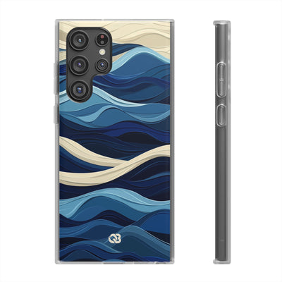 Cobalt Coast Layers · Soft Phone Case for Samsung