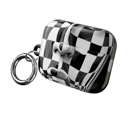 Mirrored Checkerboard Face - AirPods Case