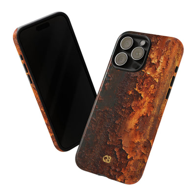 Orange Tough Phone Case for iPhone - Oxidized Iron Crust