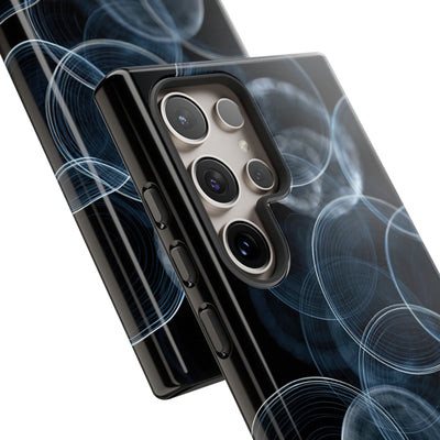 Blue Tough Phone Case for Samsung - Cyan Pulse Ripple